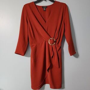 Timing V-Neck Long Sleeve Dress